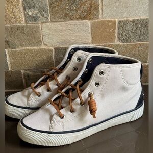 Sperry Women's Crest High Top Textile Sneakers Size 5